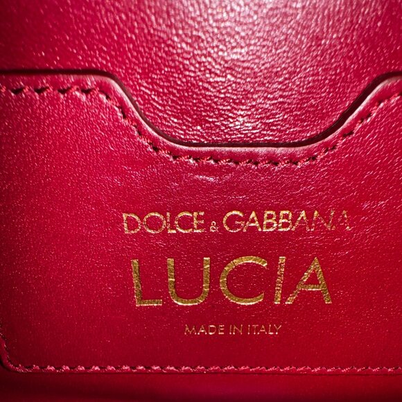 DOLCE AND GABBANA Lucia Embossed Leather Crossbody Bag in Black - Picture 9 of 9